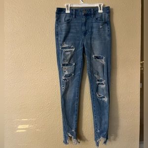 Light wash ripped jeans